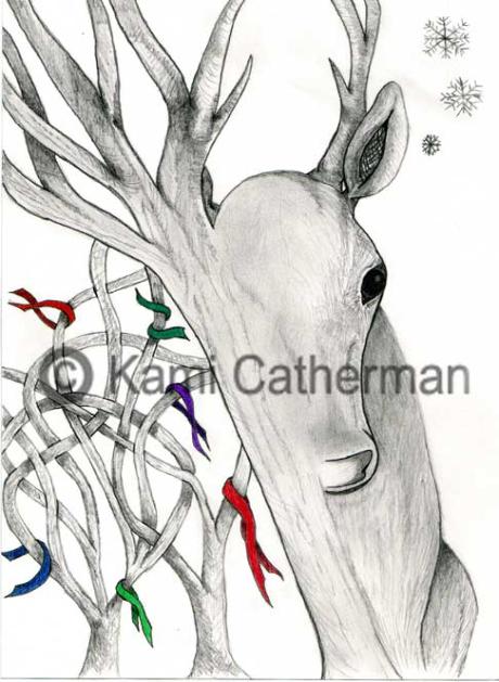 Artwork | solstice stag | drawing